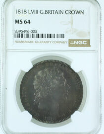 1818 LVIII G. Britain Crown MS64
