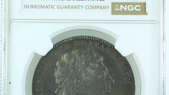 1818 LVIII G. Britain Crown MS64