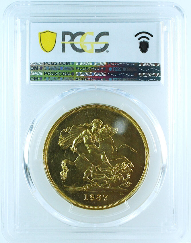 G. Britain 1887 5 Pound MS61 - Image 2