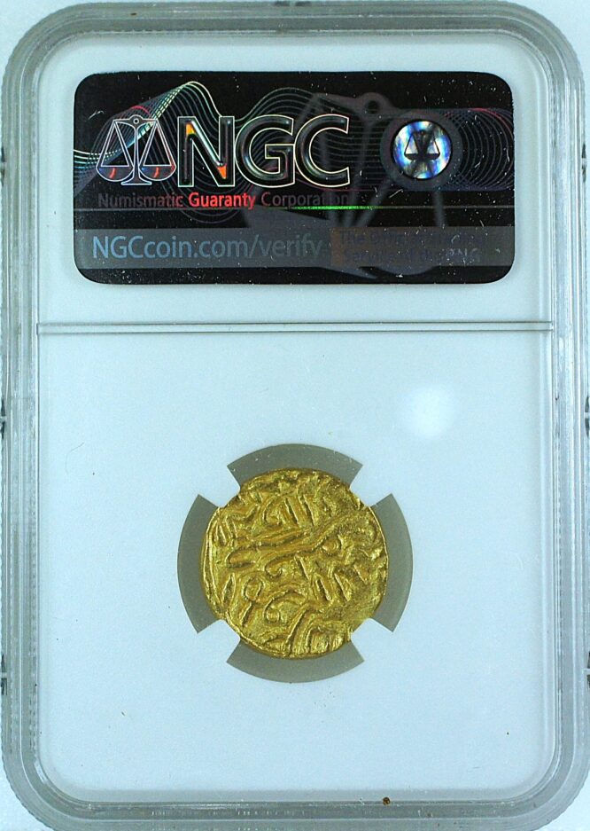 India Sultans of Bengal AH837-64 Nasir al Din Mahmud Gold Tanka NGC MS62 - RRR - Image 2