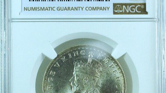 India British 1920 C Rupee NGC MS64