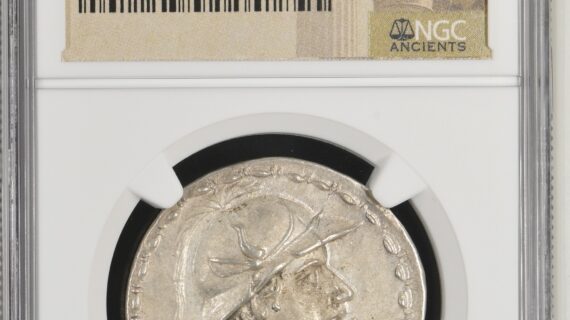 Kingdom of Bactria Eucratides C.170-145 NGC MS - RRR