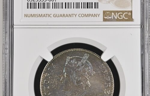 India 1900B Rupee Restrike NGC PR64